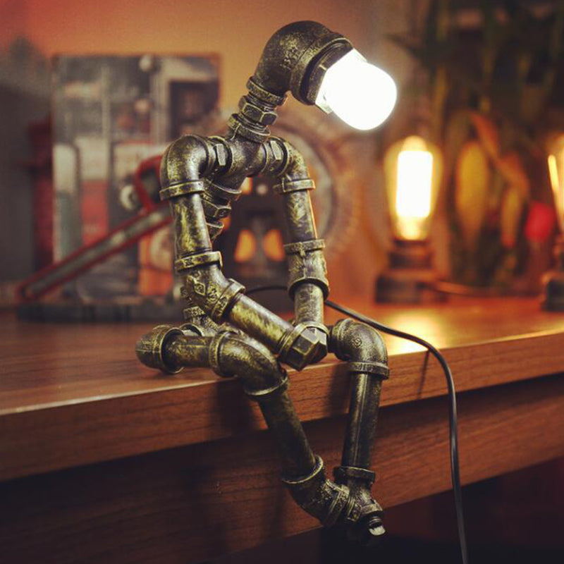 1 Kopf Nachttisch Lampe Rostik