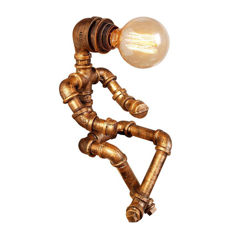 1 Kopf Nachttisch Lampe Rostik