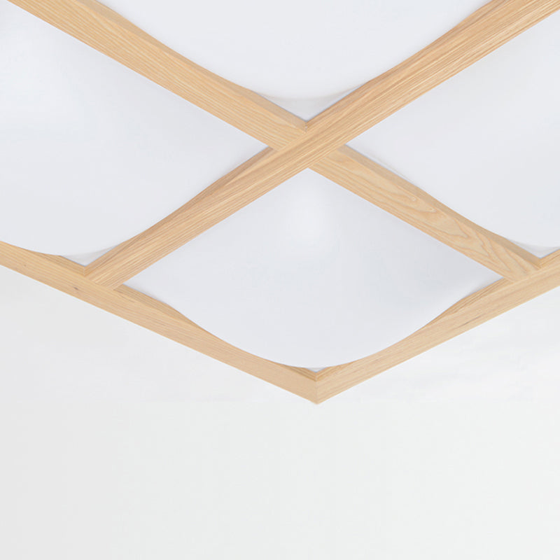 Japanische Stil Ultra-Thin Flush Mount Beleuchtung Holz-Schlafzimmer LED-Unterputz-Halterung