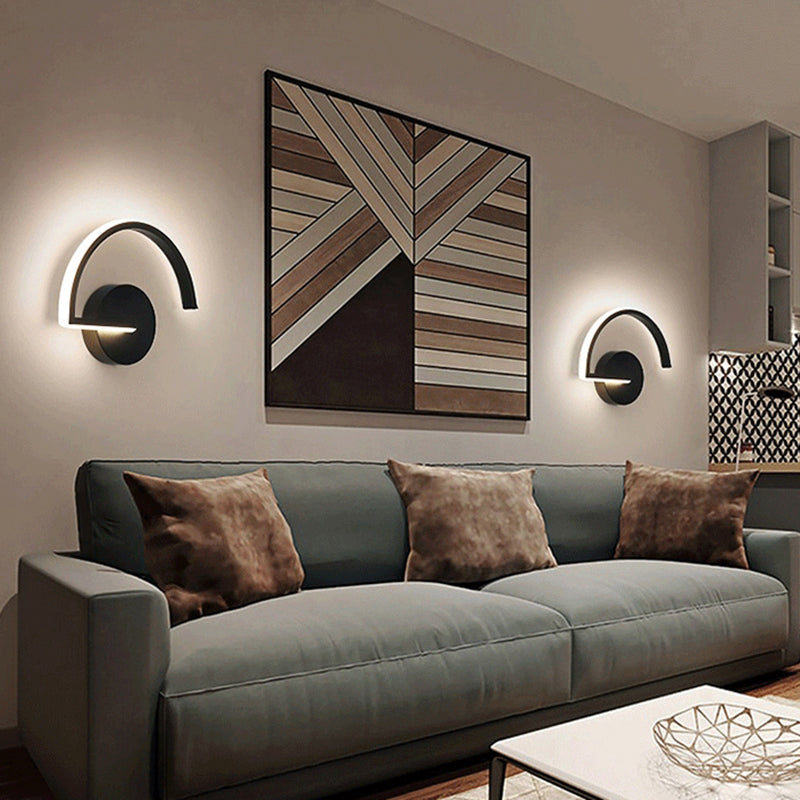 Geometrical Wall Light Fixture Contemporary Aluminum Bedside LED Wall Mounted Lamp