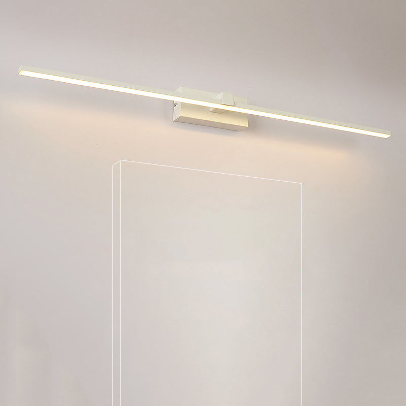 Linear Shaped Bathroom Wall Sconce Light Metallic Minimalist LED Vanity Lighting Ideas