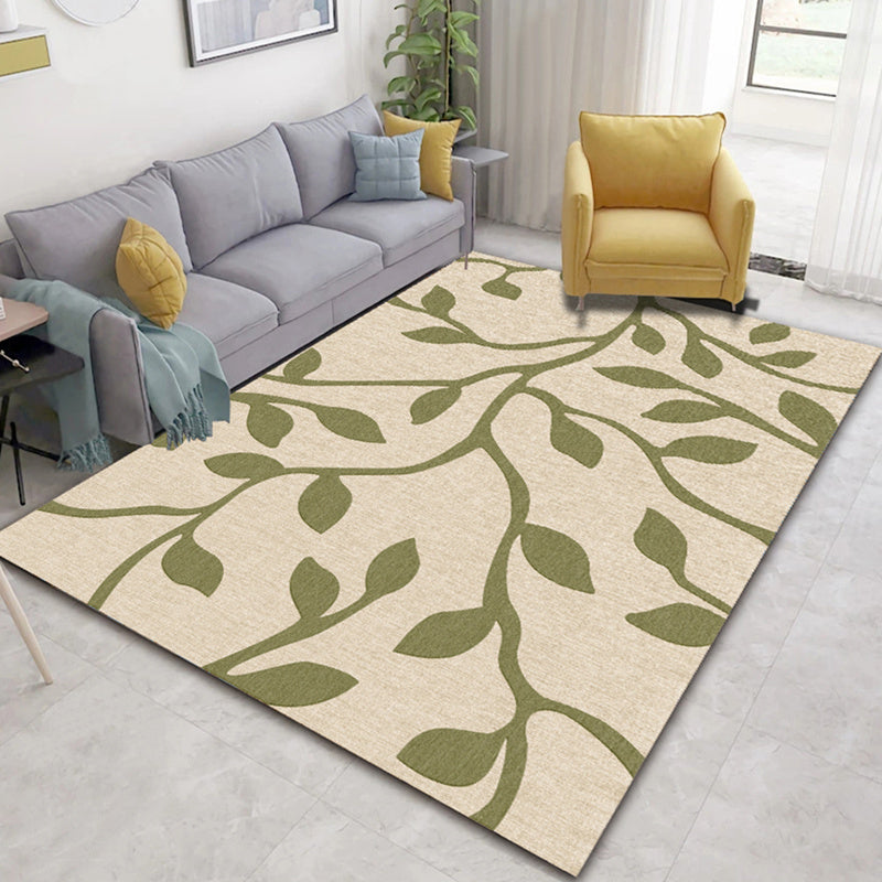 Scandinavisch huisdecoratietapijt Multi gekleurd plantenpatroon Binnentapijt Polyster Gemakkelijk te onderhouden Diervriendelijk wasbaar tapijt