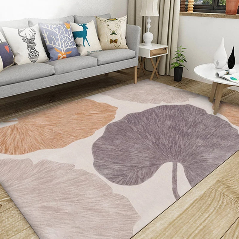 Scandinavisch huisdecoratietapijt Multi gekleurd plantenpatroon Binnentapijt Polyster Gemakkelijk te onderhouden Diervriendelijk wasbaar tapijt