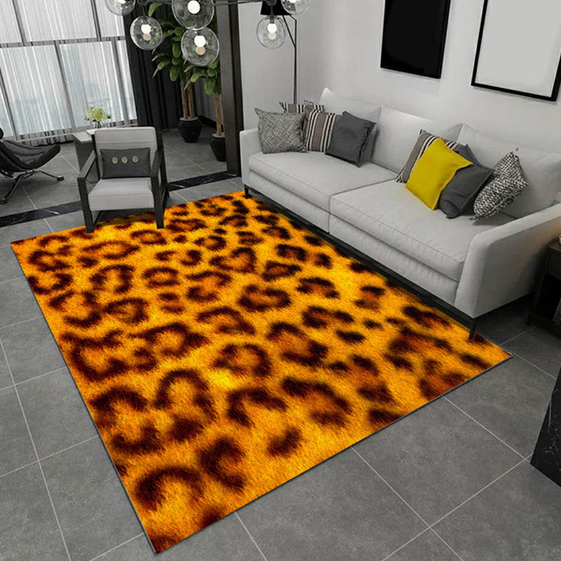 Moderner Wohnzimmer Teppich Multi -Farbe Tier Pelz Druck Teppich Polyster Easy Care Machine Waschbare Teppich