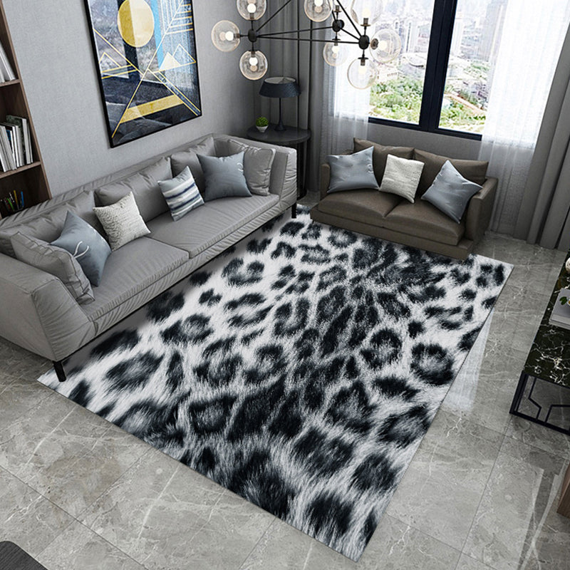 Moderner Wohnzimmer Teppich Multi -Farbe Tier Pelz Druck Teppich Polyster Easy Care Machine Waschbare Teppich