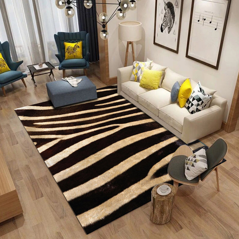 Moderner Wohnzimmer Teppich Multi -Farbe Tier Pelz Druck Teppich Polyster Easy Care Machine Waschbare Teppich