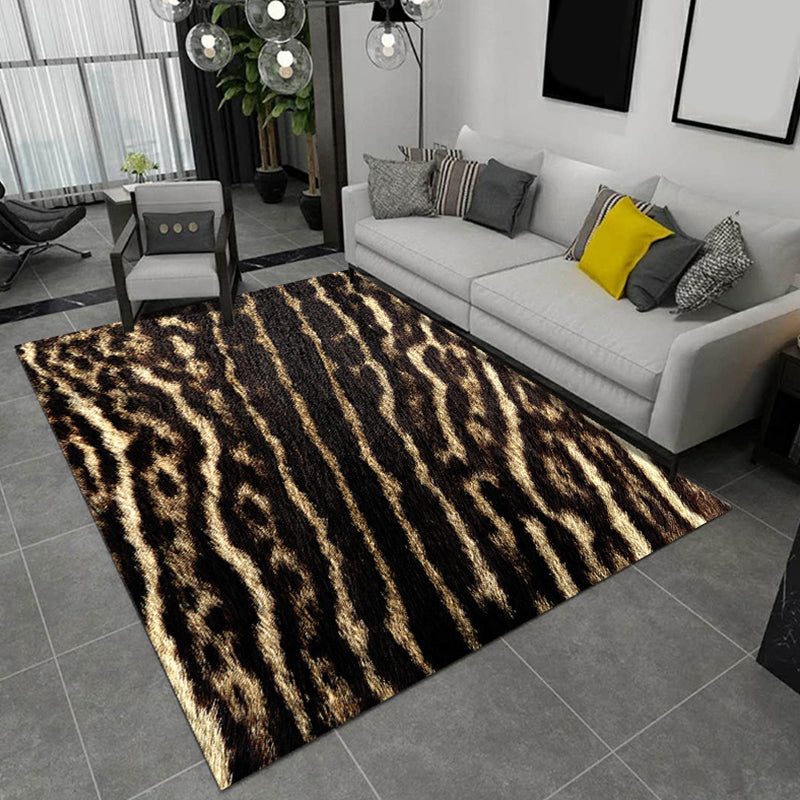 Moderner Wohnzimmer Teppich Multi -Farbe Tier Pelz Druck Teppich Polyster Easy Care Machine Waschbare Teppich