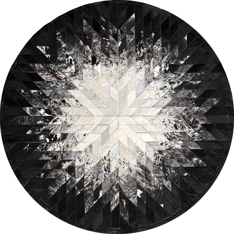 Western Geometric Print Rug Multi Color Cowhide Area Rug Pet Friendly Easy Care Carpet for Living Room