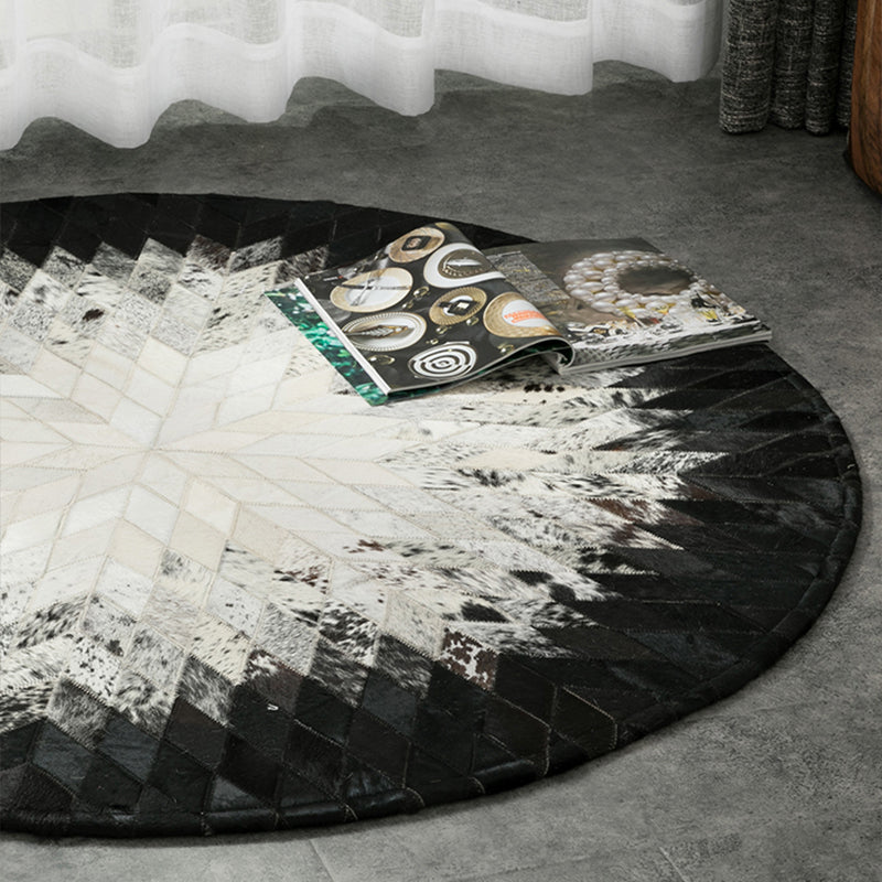 Western Geometric Print Rug Multi Color Cowhide Area Rug Pet Friendly Easy Care Carpet for Living Room