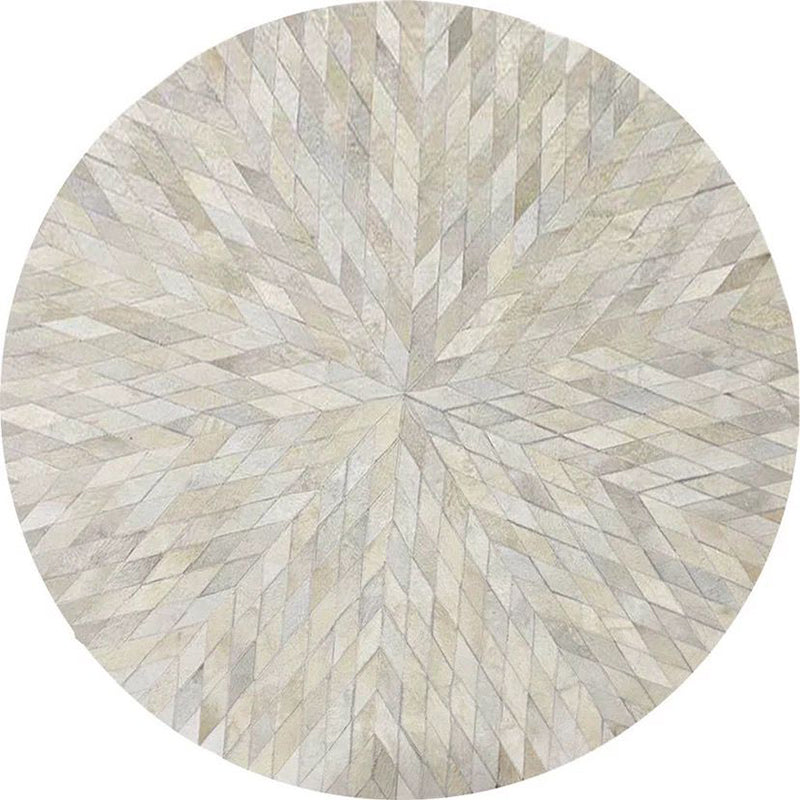 Modern Living Room Rug Multicolor Geo Patterned Rug Cowhide Pet Friendly Stain-Resistant Carpet