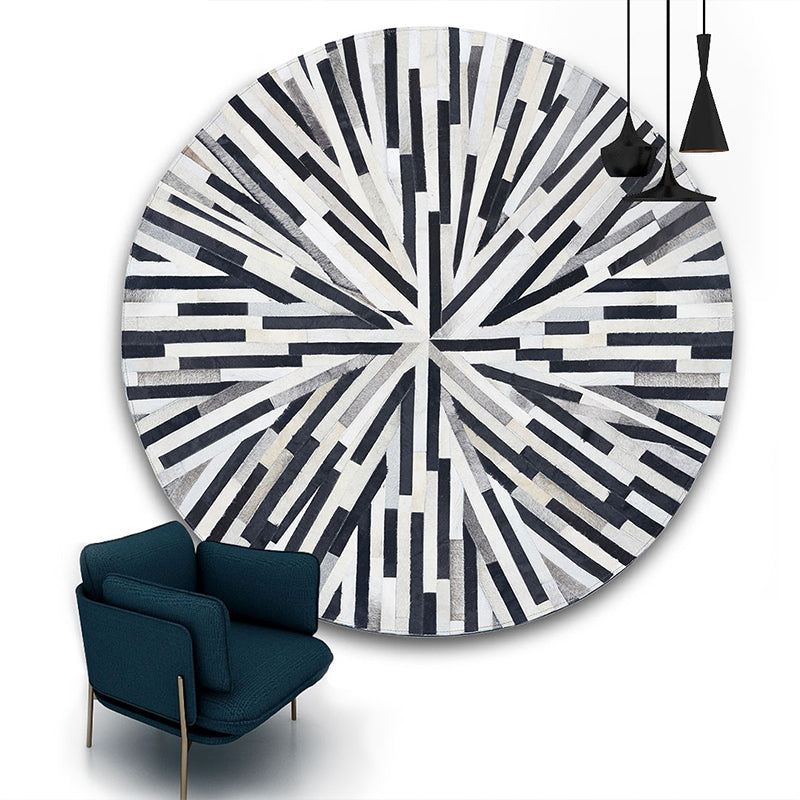 Multicolor kreativer Teppich Kuhladenstreifen bedruckte Bereich Teppich Haustierfreundlicher Maschinenwaschableie für Dekoration