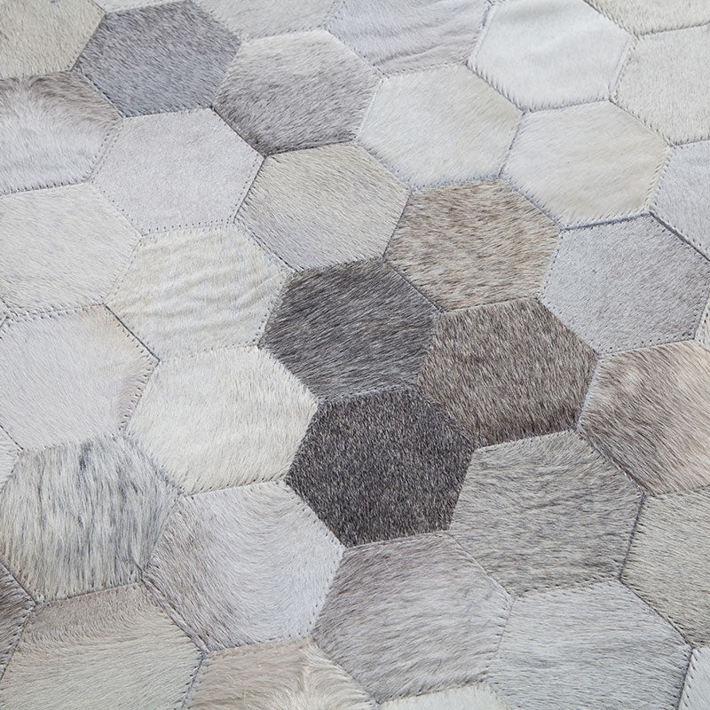 Funky Home Decoration Rug Multi Color Geometric Printed Area Carpet Cowhide Non-Slip Easy Care Rug