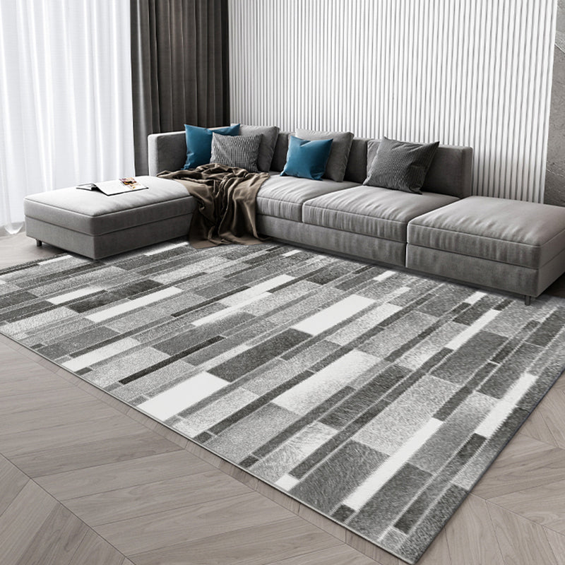 Multi Color Parlor Rug Luxury Plaid Print Area Rug Polypropylene Pet Friendly Easy Care Indoor Rug
