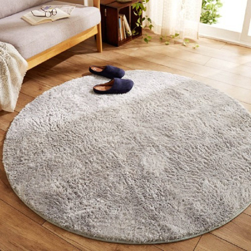 Modern Bedroom Rug Multi Colored Plain Area Carpet Fluffy Anti-Slip Backing Machine Washable Easy Care Rug