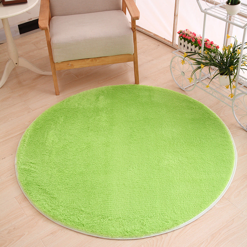 Multicolor Solid Color Rug Polypropylene Comfort Area Carpet Anti-Slip Backing Washable Easy Care Rug for Bedroom
