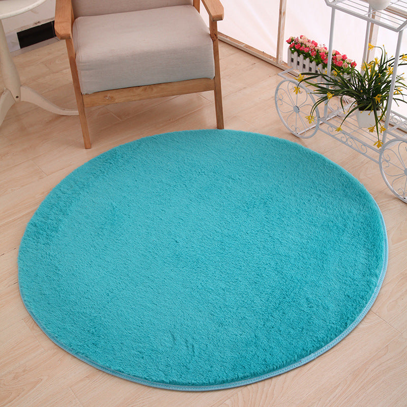 Multicolor Solid Color Rug Polypropylene Comfort Area Carpet Anti-Slip Backing Washable Easy Care Rug for Bedroom