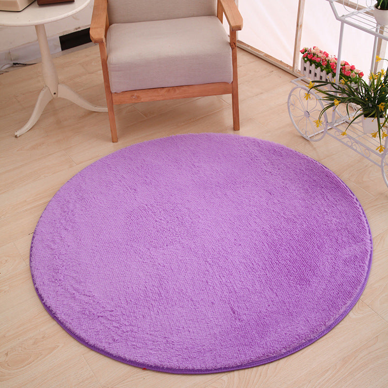 Multicolor Solid Color Rug Polypropylene Comfort Area Carpet Anti-Slip Backing Washable Easy Care Rug for Bedroom