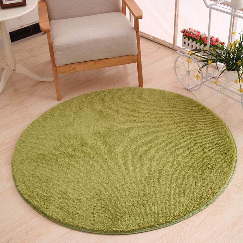 Multicolor Solid Color Rug Polypropylene Comfort Area Carpet Anti-Slip Backing Washable Easy Care Rug for Bedroom