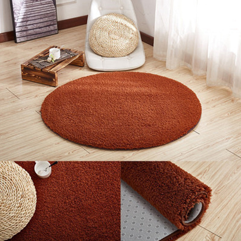 Casual Bedroom Rug Multi Colored Plain Area Carpet Synthetics Pet Friendly Anti-Slip Backing Easy Care Rug
