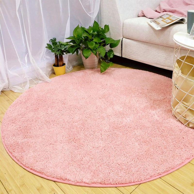 Simple Living Room Rug Multicolored Solid Color Area Carpet Machine Washable Non-Slip Easy Care Rug