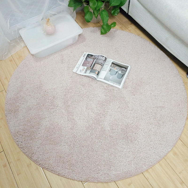 Simple Living Room Rug Multicolored Solid Color Area Carpet Machine Washable Non-Slip Easy Care Rug
