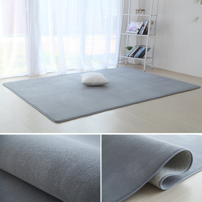 Tapis de couleur unie décontractée Synthétique multicolore Tapis de synthétique Multige
