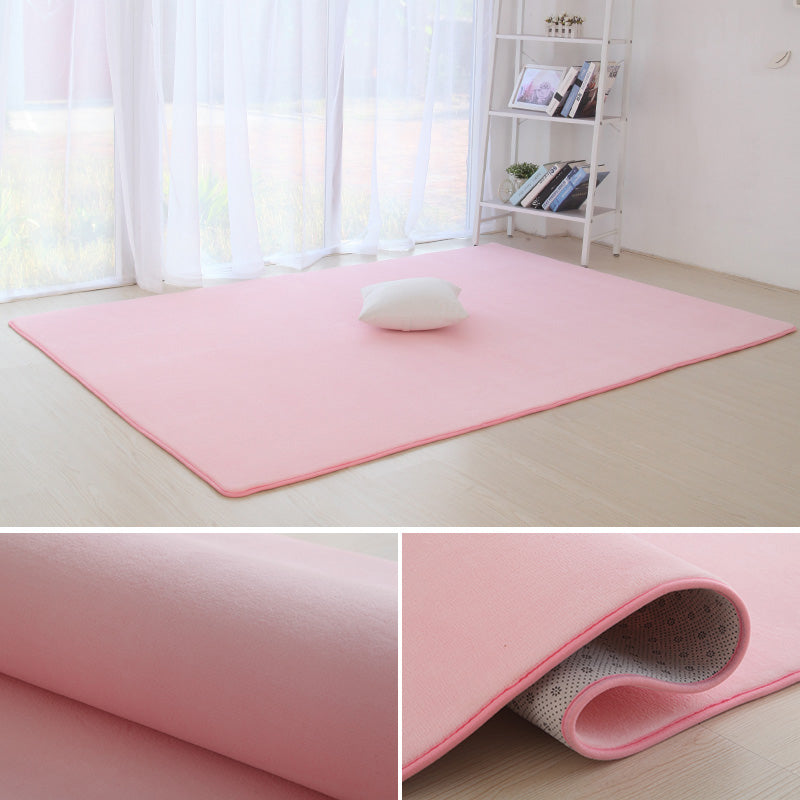 Tapis de couleur unie décontractée Synthétique multicolore Tapis de synthétique Multige