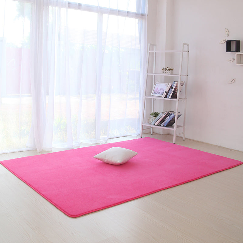 Tapis de couleur unie décontractée Synthétique multicolore Tapis de synthétique Multige