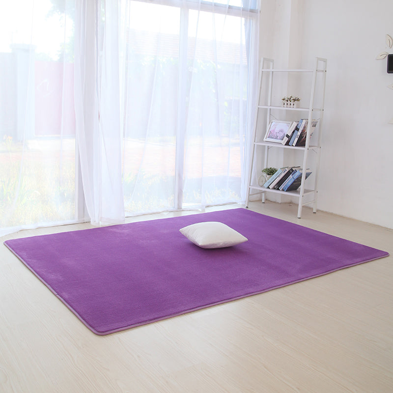 Tapis de couleur unie décontractée Synthétique multicolore Tapis de synthétique Multige