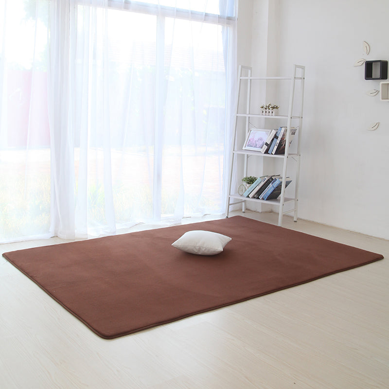 Tapis de couleur unie décontractée Synthétique multicolore Tapis de synthétique Multige