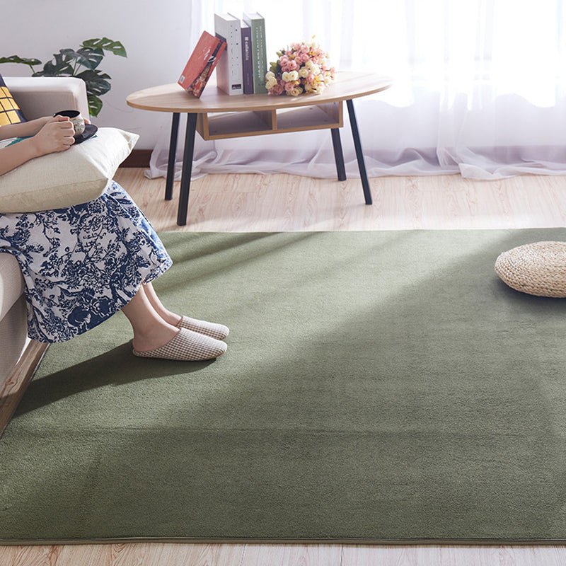 Multi-Colored Simple Rug Polypropylene Plain Area Rug Non-Slip Backing Machine Washable Carpet for Bedroom