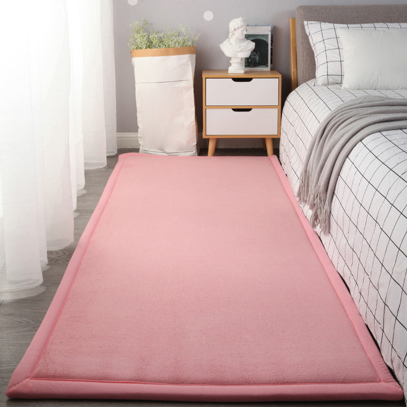 Tapis d'intérieur uni multicolore, Simple et décontracté, facile d'entretien, avec envers antidérapant, respectueux des animaux de compagnie, pour chambre à coucher