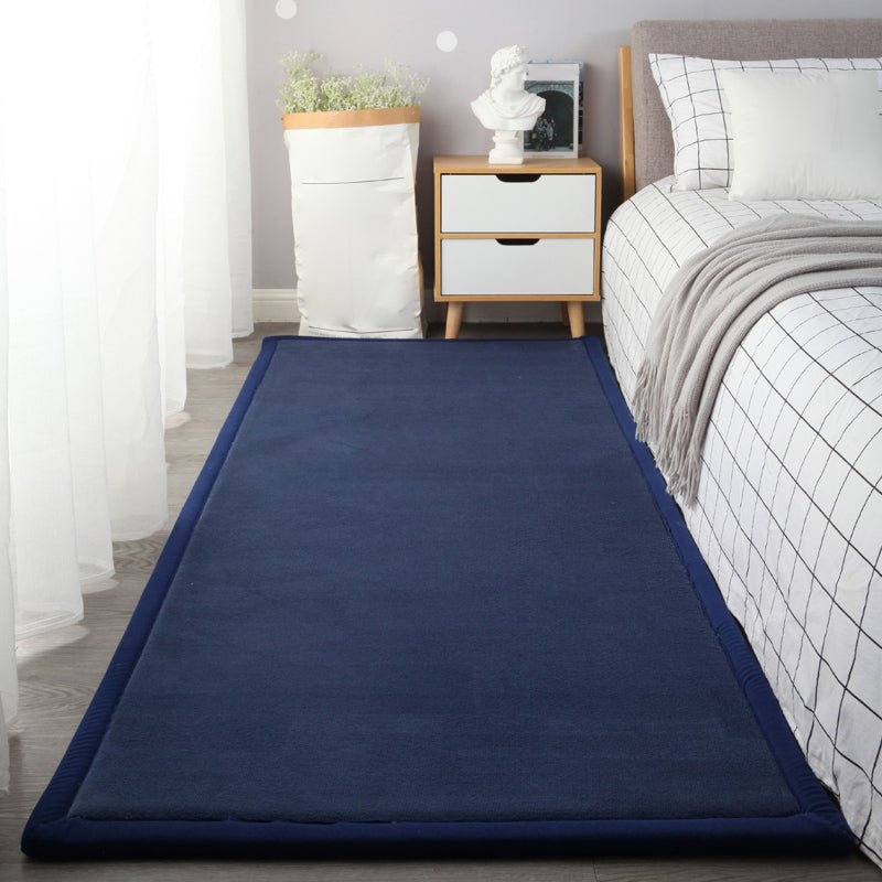 Tapis d'intérieur uni multicolore, Simple et décontracté, facile d'entretien, avec envers antidérapant, respectueux des animaux de compagnie, pour chambre à coucher