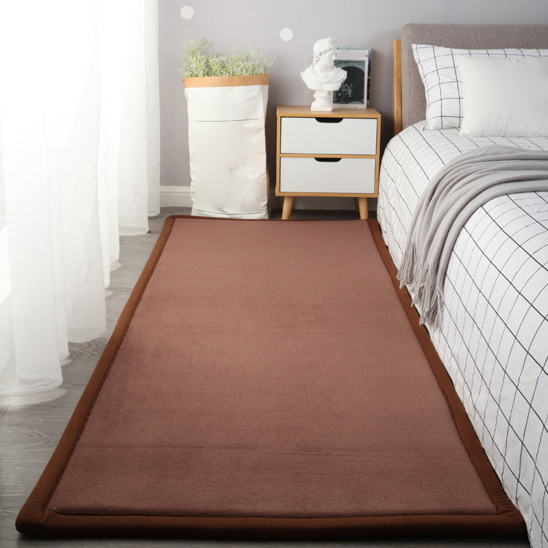 Tapis d'intérieur uni multicolore, Simple et décontracté, facile d'entretien, avec envers antidérapant, respectueux des animaux de compagnie, pour chambre à coucher