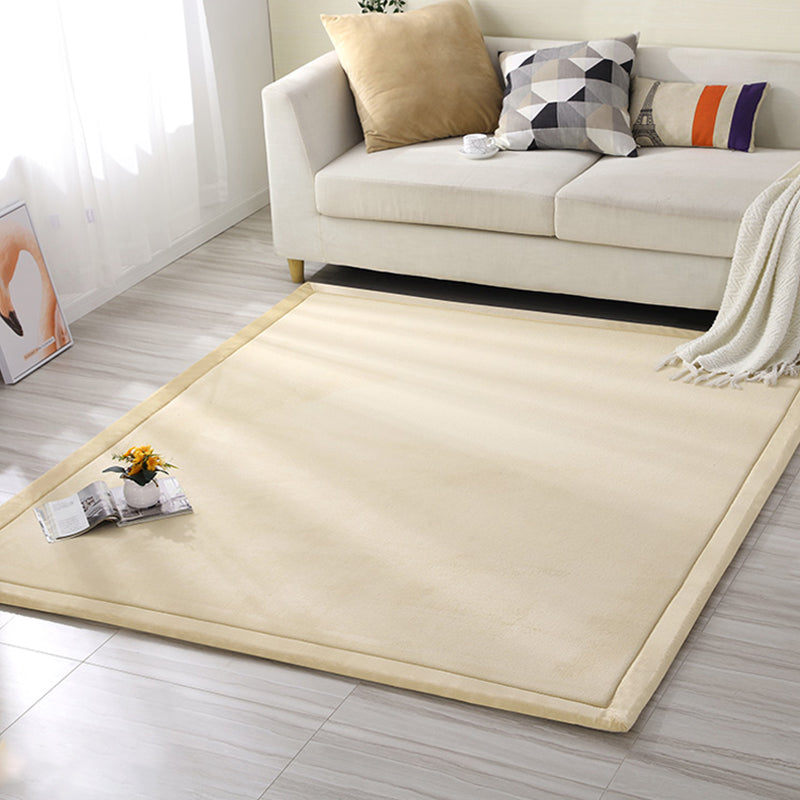 Einfarbiger Simplicity-Teppich, mehrfarbiger Polypropylen-Teppich, pflegeleichter, waschbarer, rutschfester Teppich für Schlafzimmer