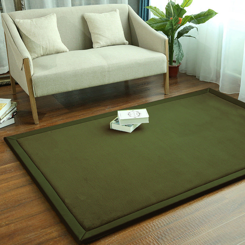 Casual Living Room Rug Multicolor Solid Color Area Carpet Synthetics Easy Care Stain-Resistant Indoor Rug