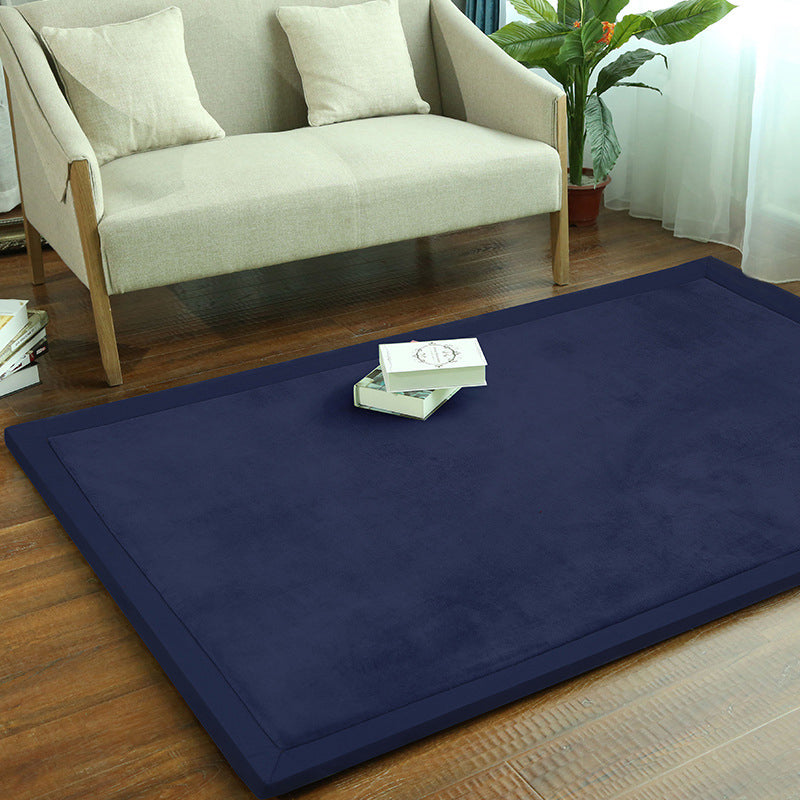 Casual Living Room Rug Multicolor Solid Color Area Carpet Synthetics Easy Care Stain-Resistant Indoor Rug