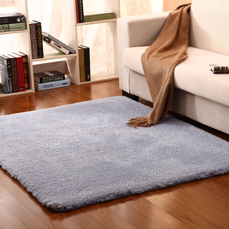 Casual Plain Rug Multi Color Polyster Area Rug Non-Slip Backing Easy Care Washable Carpet for Bedroom