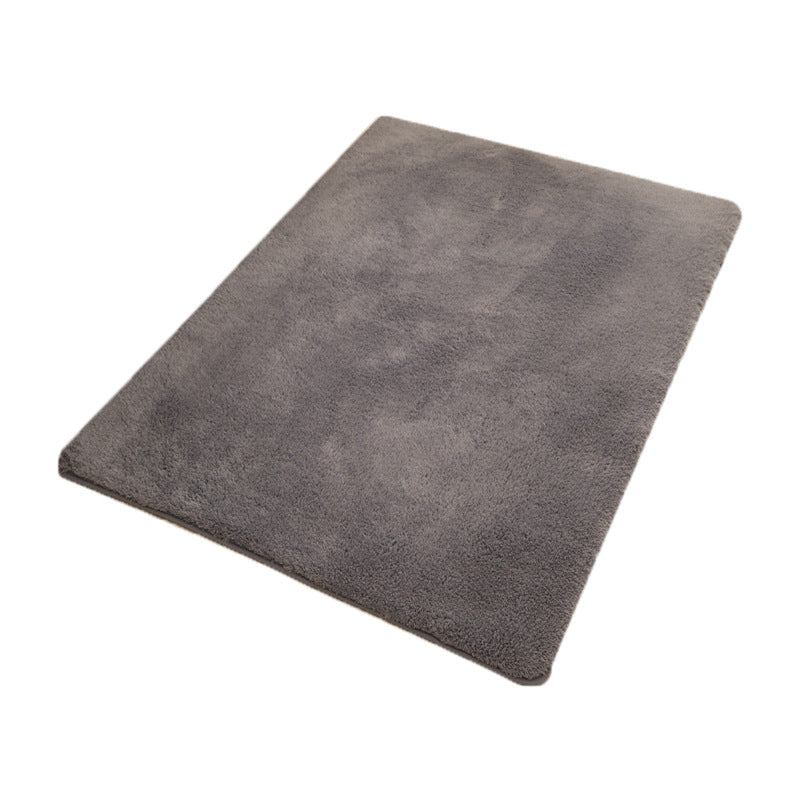 Casual Plain Rug Multi Color Polyster Area Rug Non-Slip Backing Easy Care Washable Carpet for Bedroom