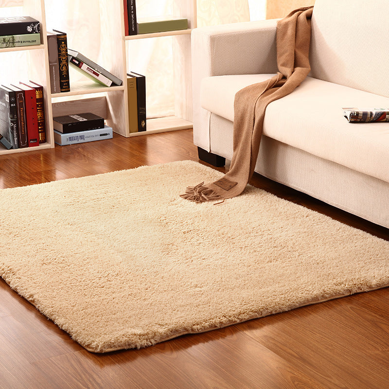 Casual Plain Rug Multi Color Polyster Area Rug Non-Slip Backing Easy Care Washable Carpet for Bedroom