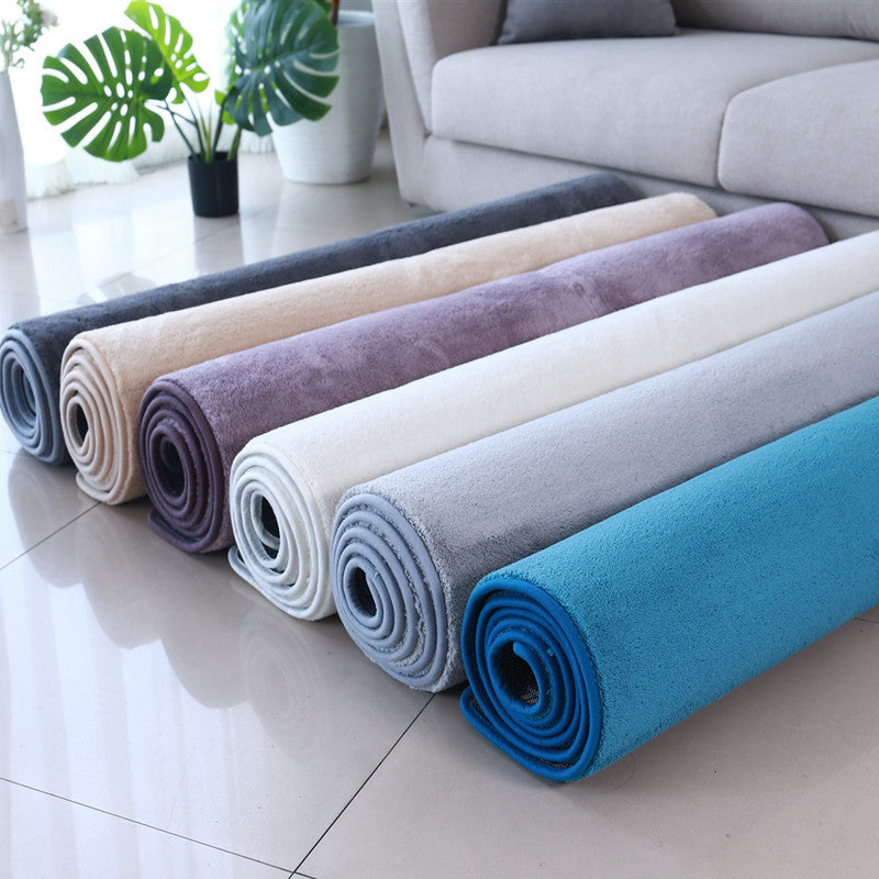Tapis moderne multimoral moderne Coton Coton Plain Indoor Tapis de support antidérapant Easy Care pour chambre
