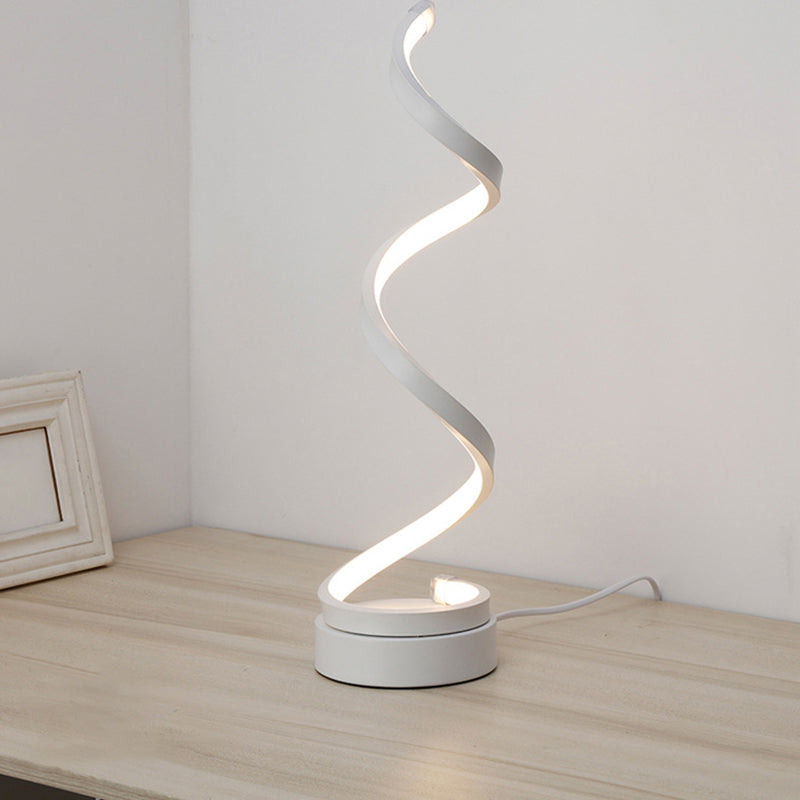 Lampada da comodino a forma di spolsamera contemporanea soggiorno acrilico illuminazione a led