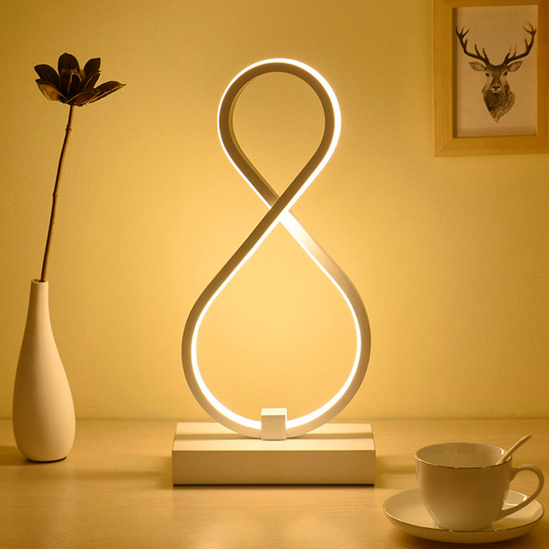 Simplicité Style Courbe en forme de table LED Éclairage
