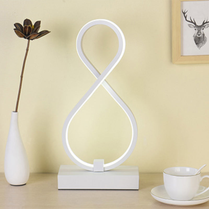 Simplicité Style Courbe en forme de table LED Éclairage