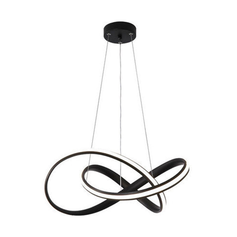 Twisting Living Room Chandelier Light Aluminum Simplicity LED Pendant Light Fixture