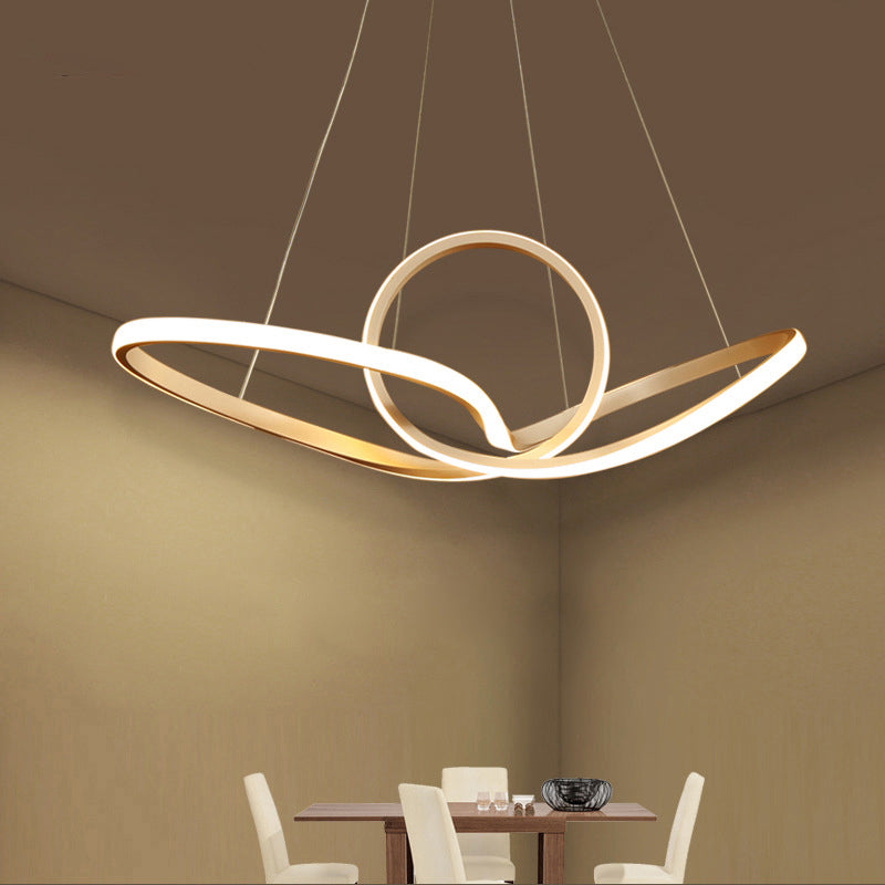 Sospensione a LED LED ACRILICO LIGHT STHEGNO NORDICO LAMONO GOLD LUMINE per soggiorno