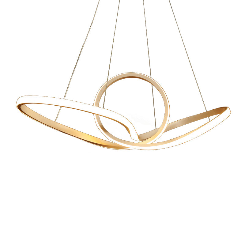 Sospensione a LED LED ACRILICO LIGHT STHEGNO NORDICO LAMONO GOLD LUMINE per soggiorno