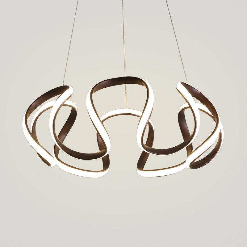 Minimalist Flower Shaped Chandelier Lighting Acrylic Living Room LED Pendant Light