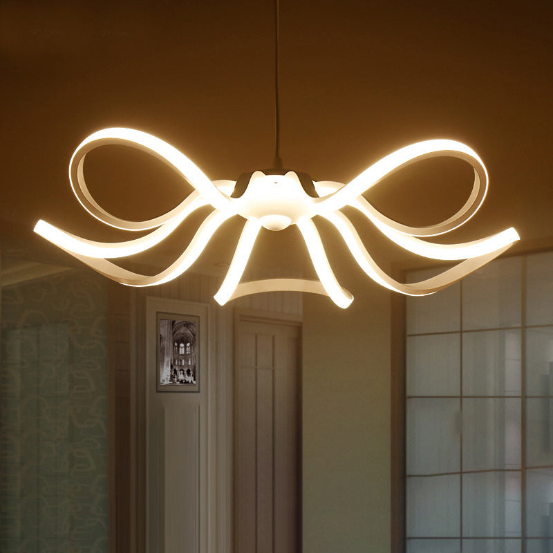 Modern Style Petal LED Ceiling Lighting Acrylic Restaurant Chandelier Light Fixture