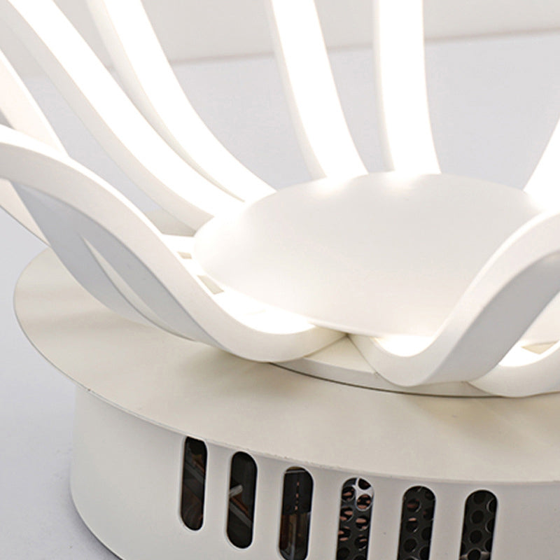 Blütenblatt-Wohnzimmer-Unterputzbeleuchtung, moderne LED-Unterputzleuchte aus Acryl in Weiß